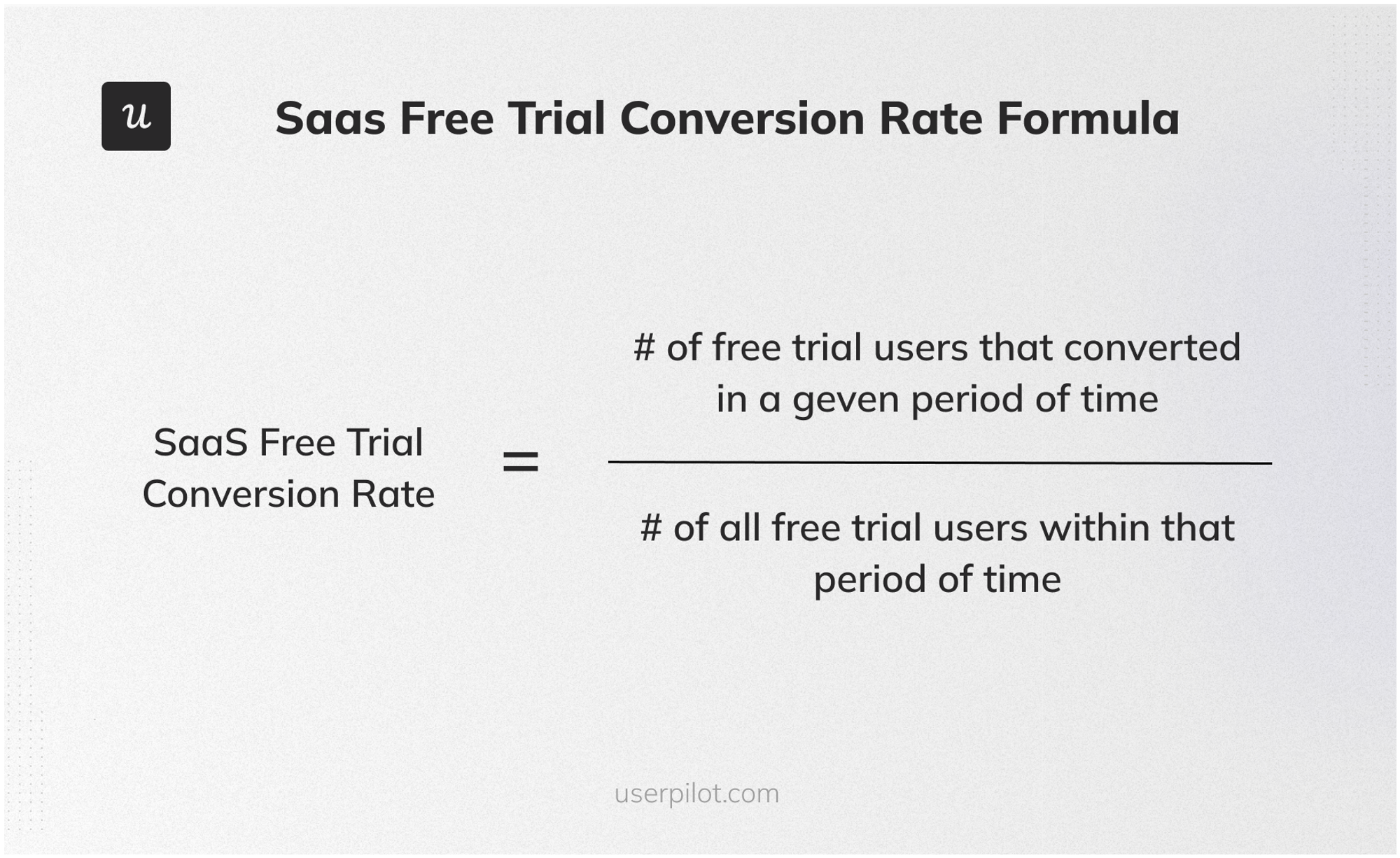 Calculate SaaS free trial conversion rate 
