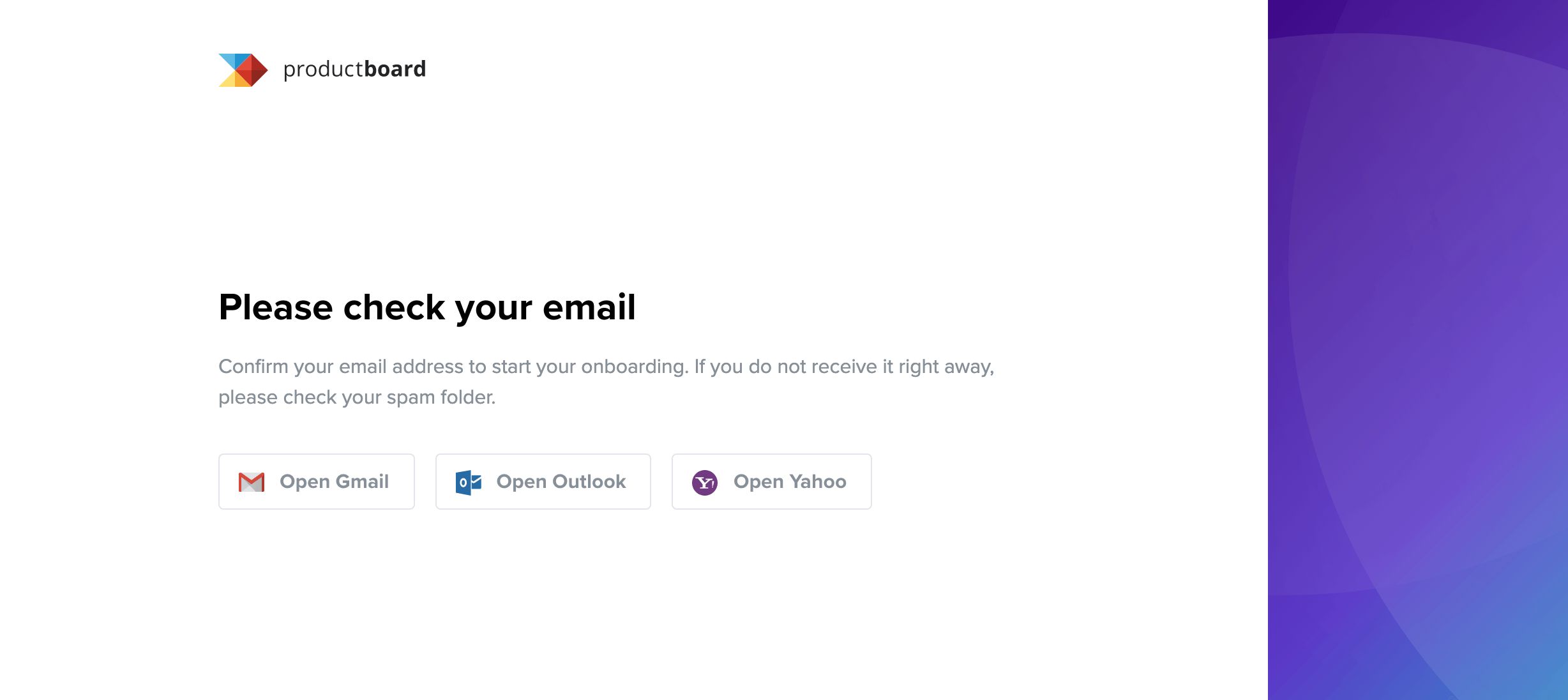 Productboard's email verification