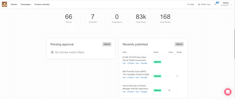 storychief onboarding ux