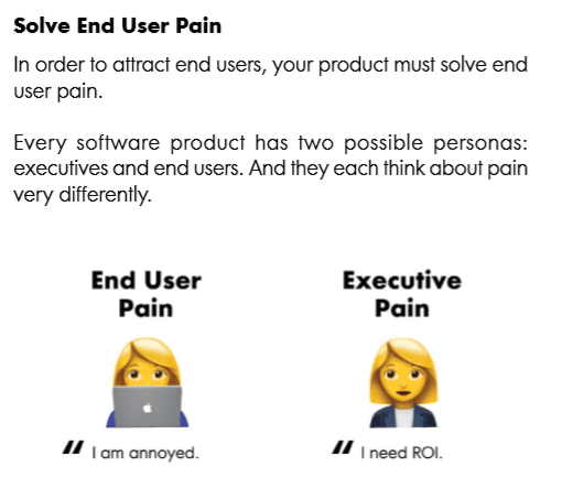 end user pain product led growth 