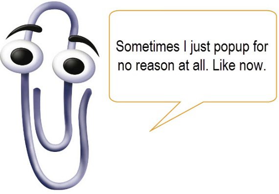 Bad onboarding: Microsoft's Clippy