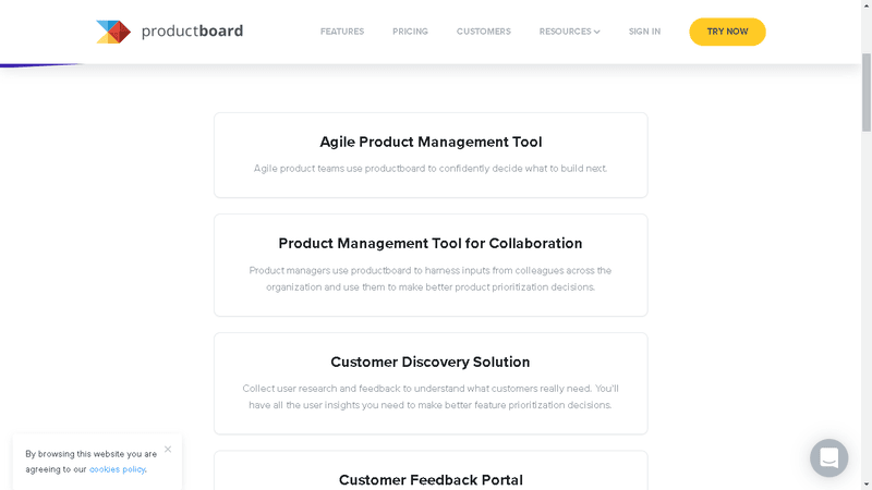 Product Board offers roadmap templates on its website
