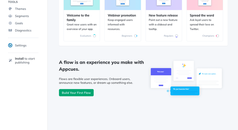 Appcues' onboarding Flows