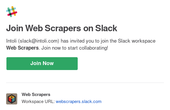 Inviting new users to Slack