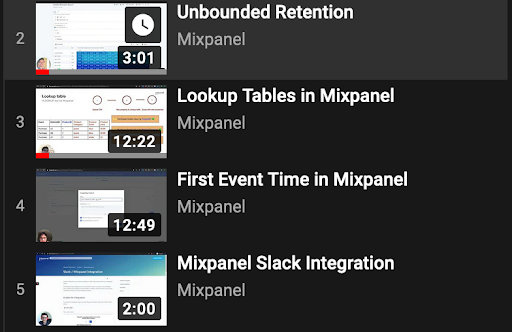 Playlist onboarding videos