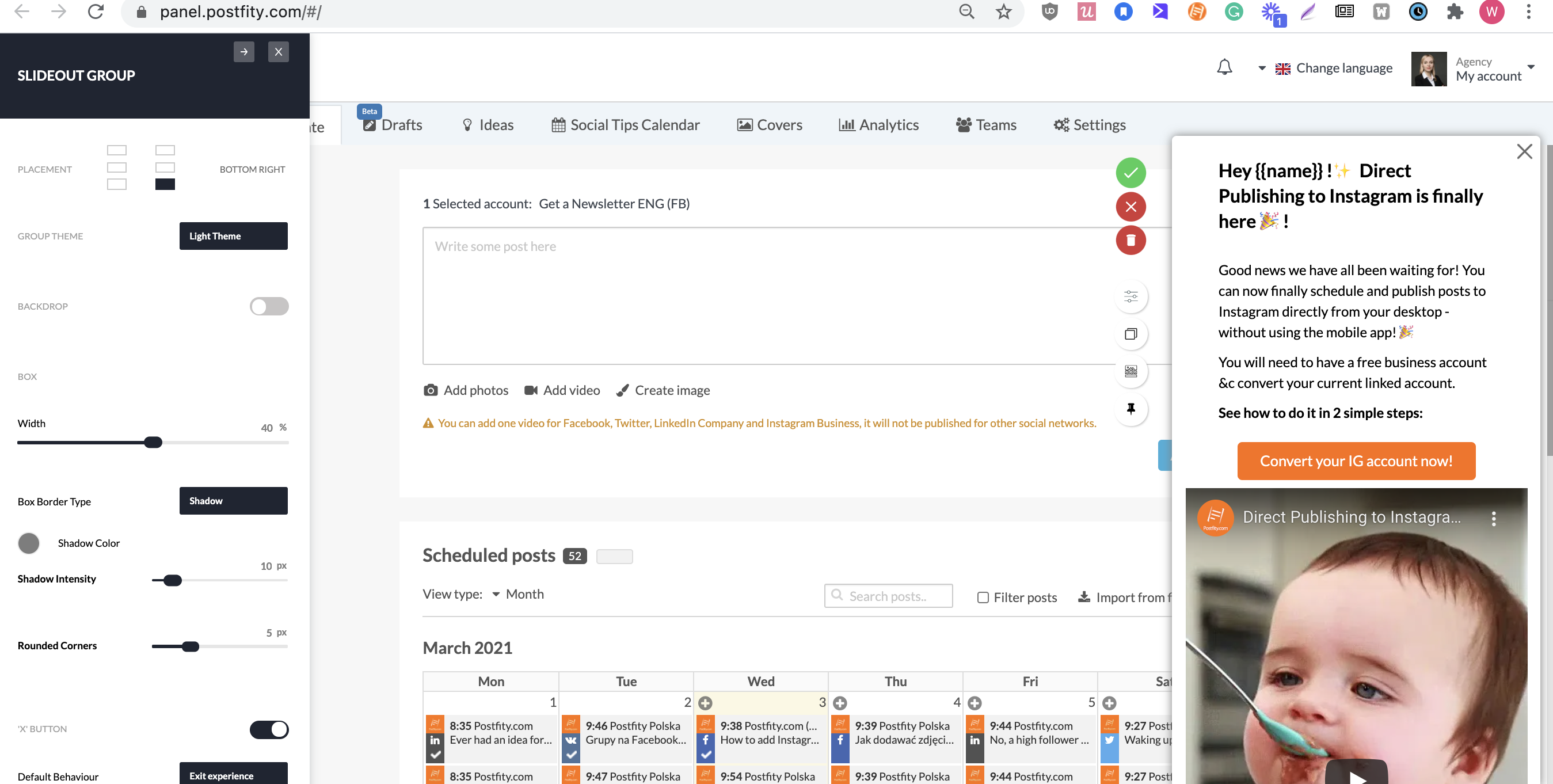 in-app user feedback follow-up experience with video