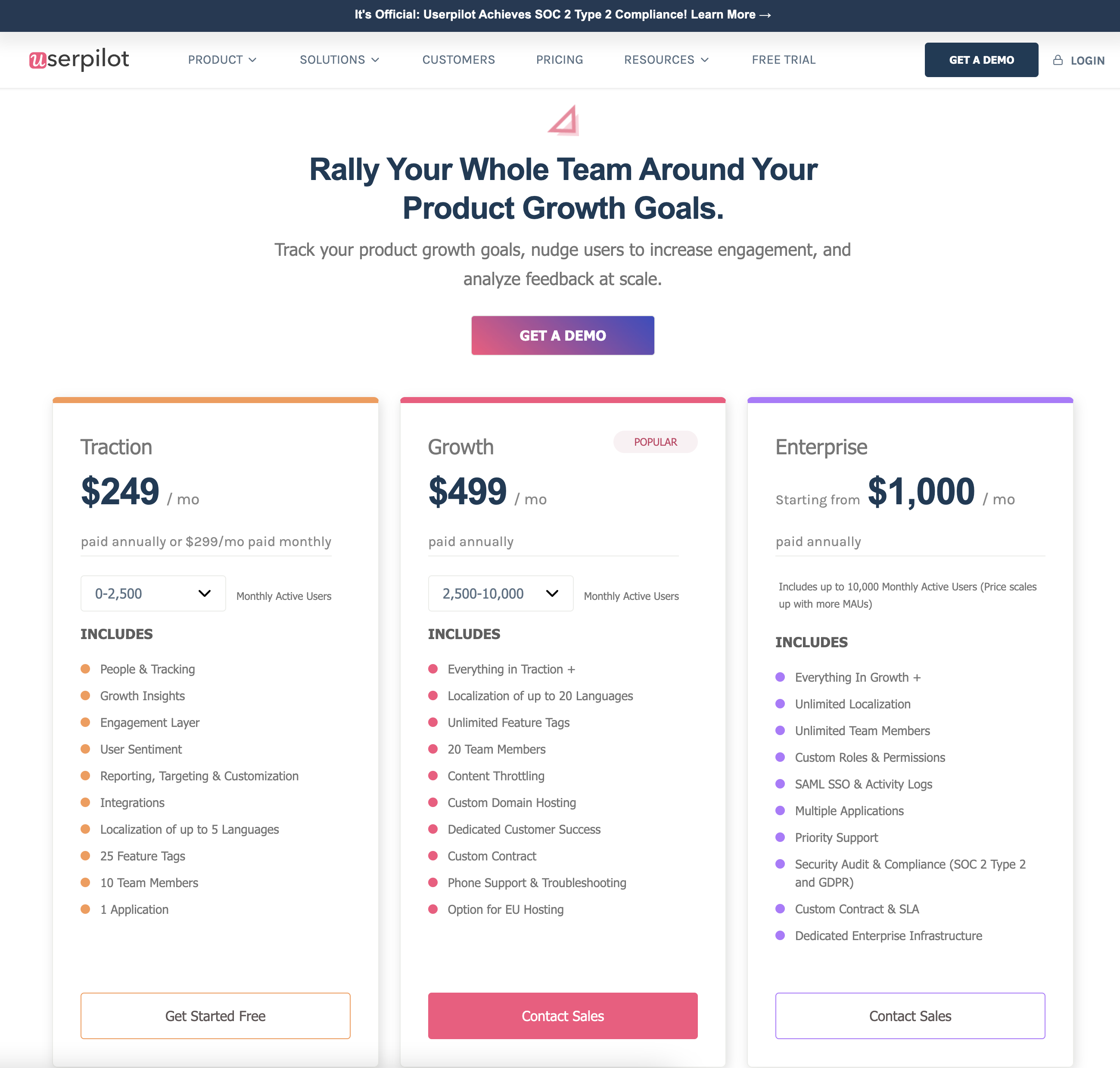 Userpilot pricing