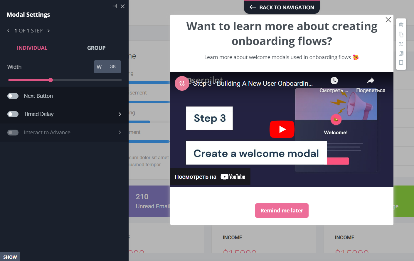 Use visuals in your modal design