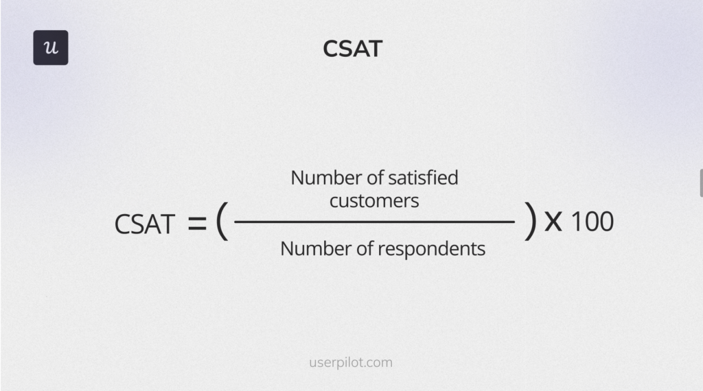 Formula to calculate custommer satisfaction score. - user adoptioin metrics