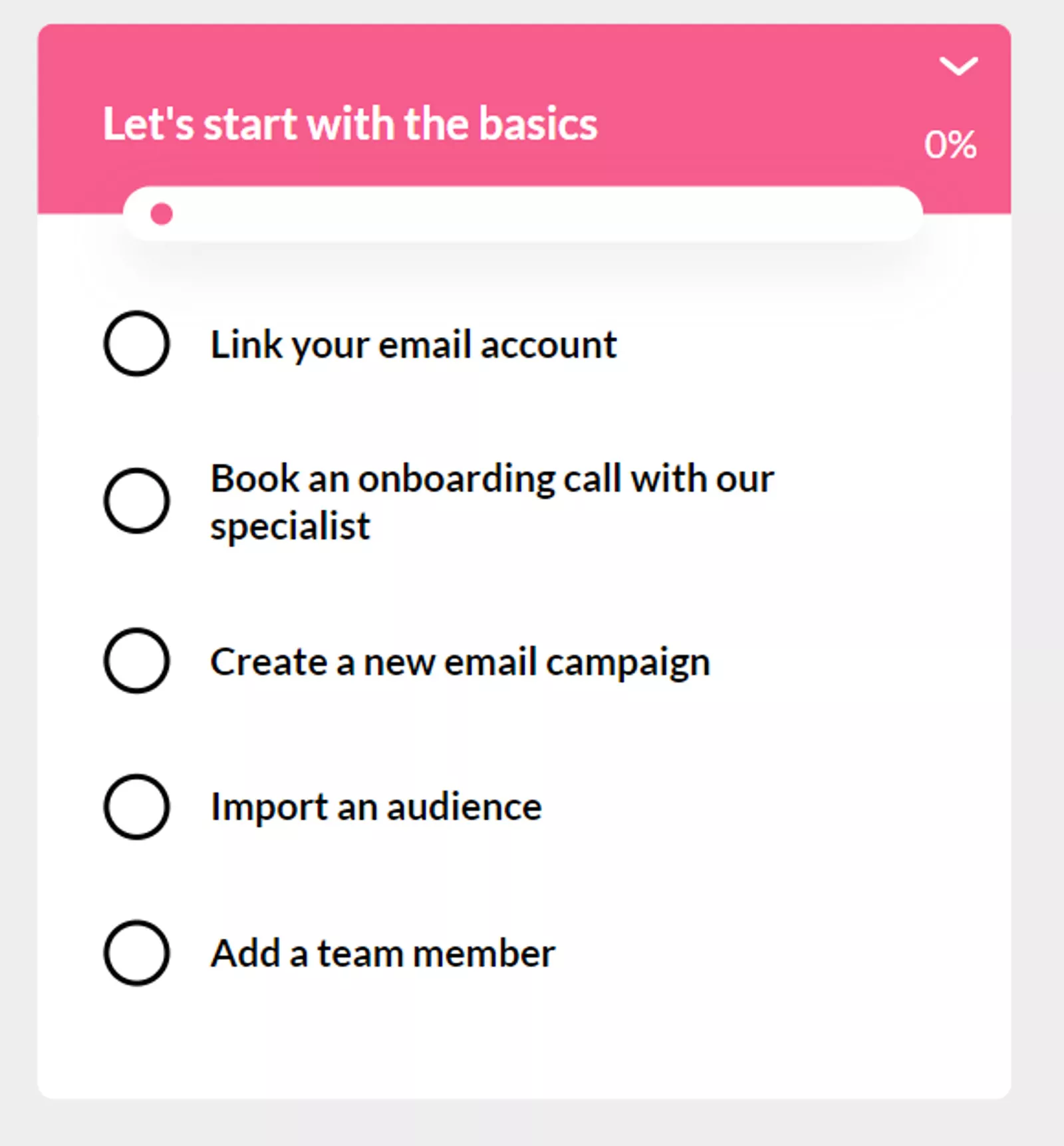 Build user onboarding checklists code-free. 