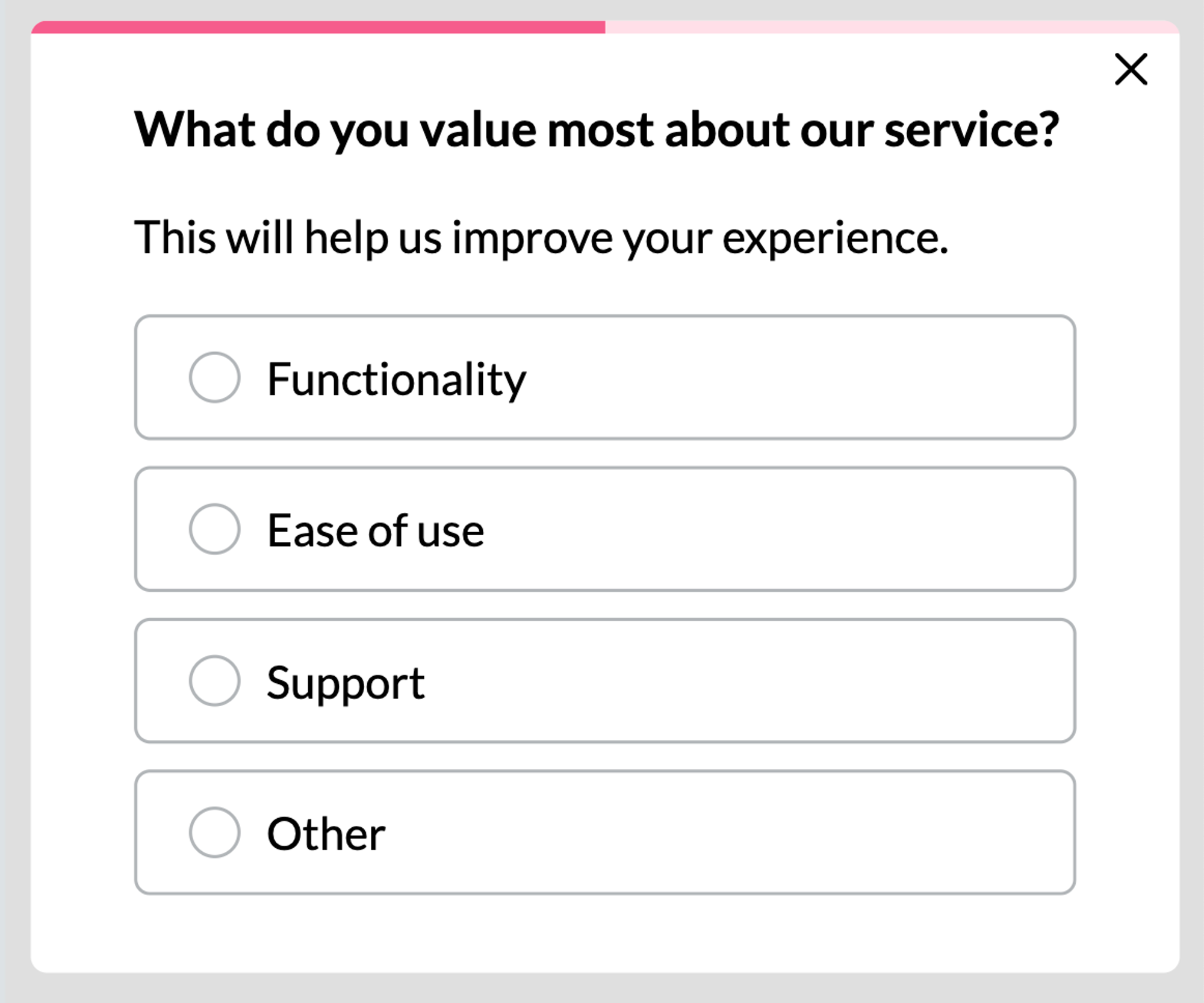 Create feedback surveys with a few mouse clicks. 