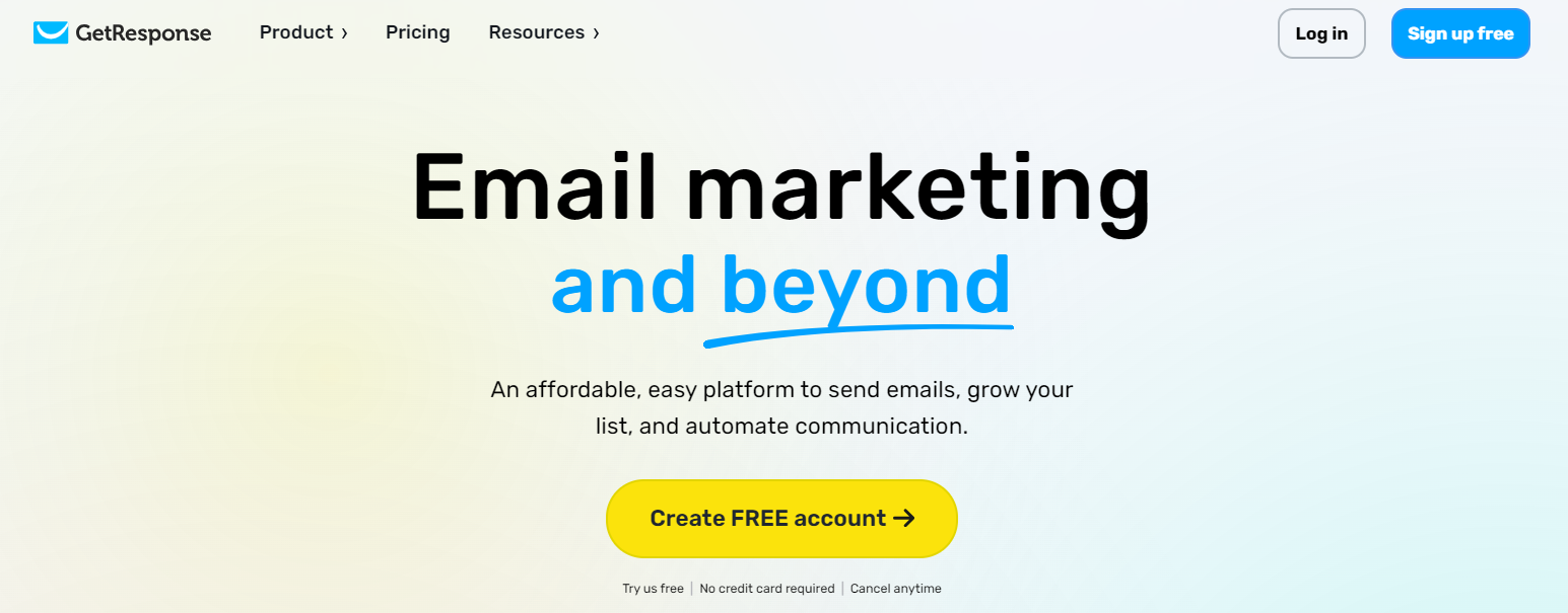 GetResponse - email marketing tool