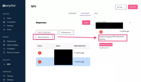 sentiment analysis with tags userpilot