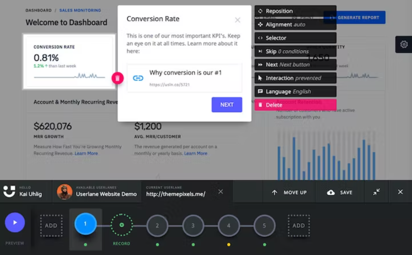 Userlane for user onboarding