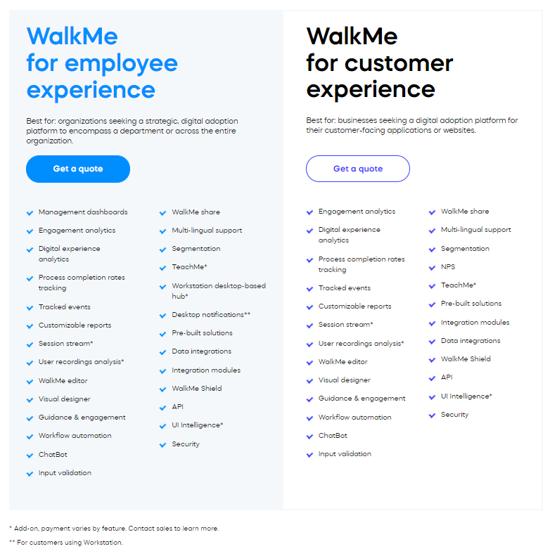 Walkme pricing.