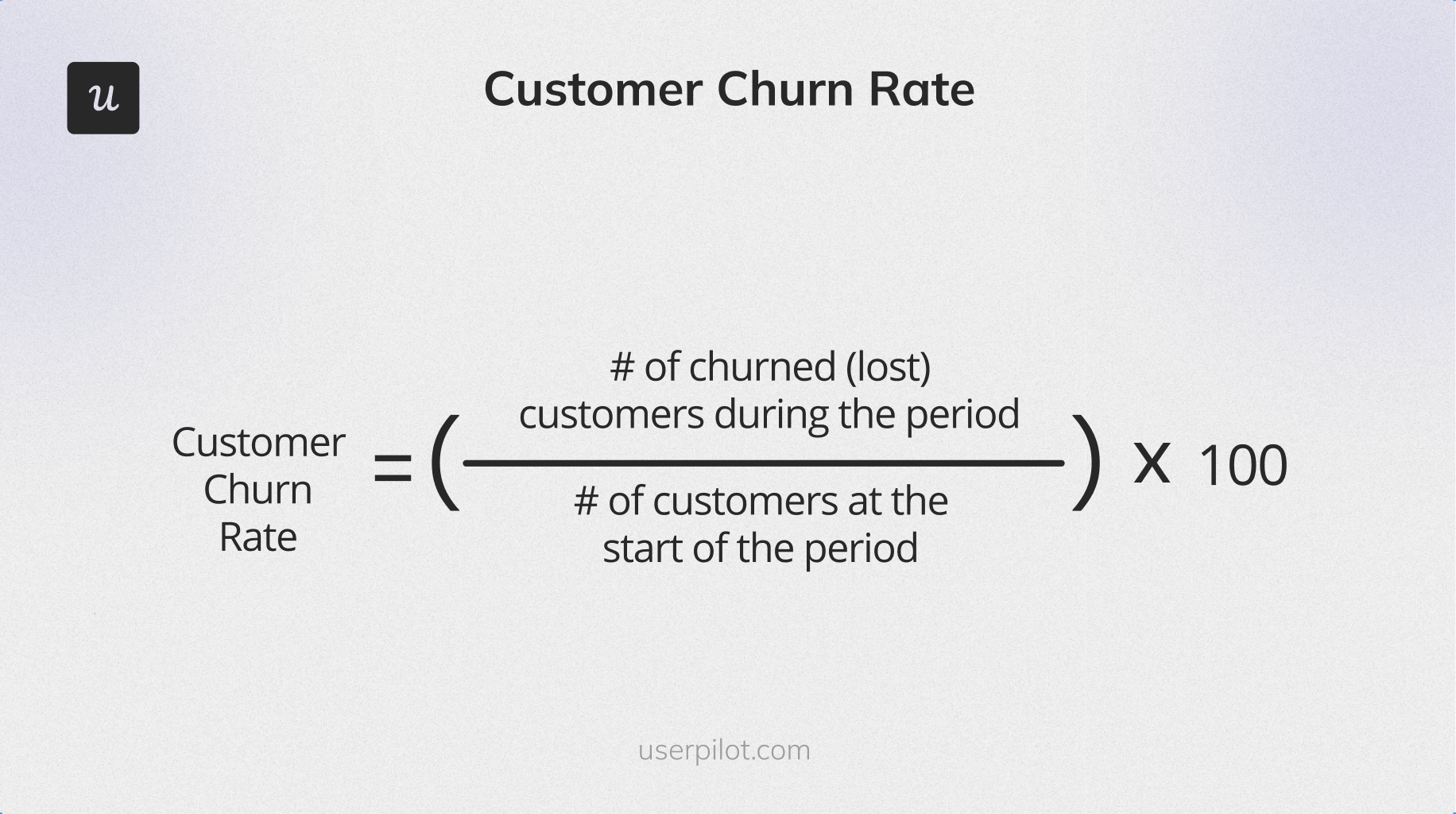 customer churn rate formula