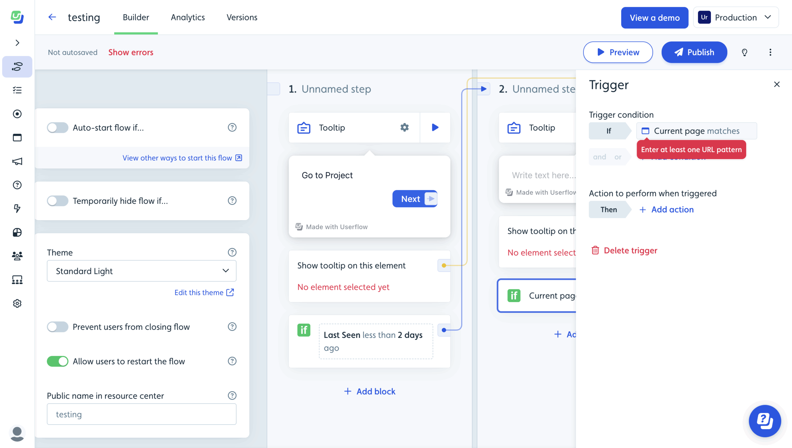 userflow flow builder
