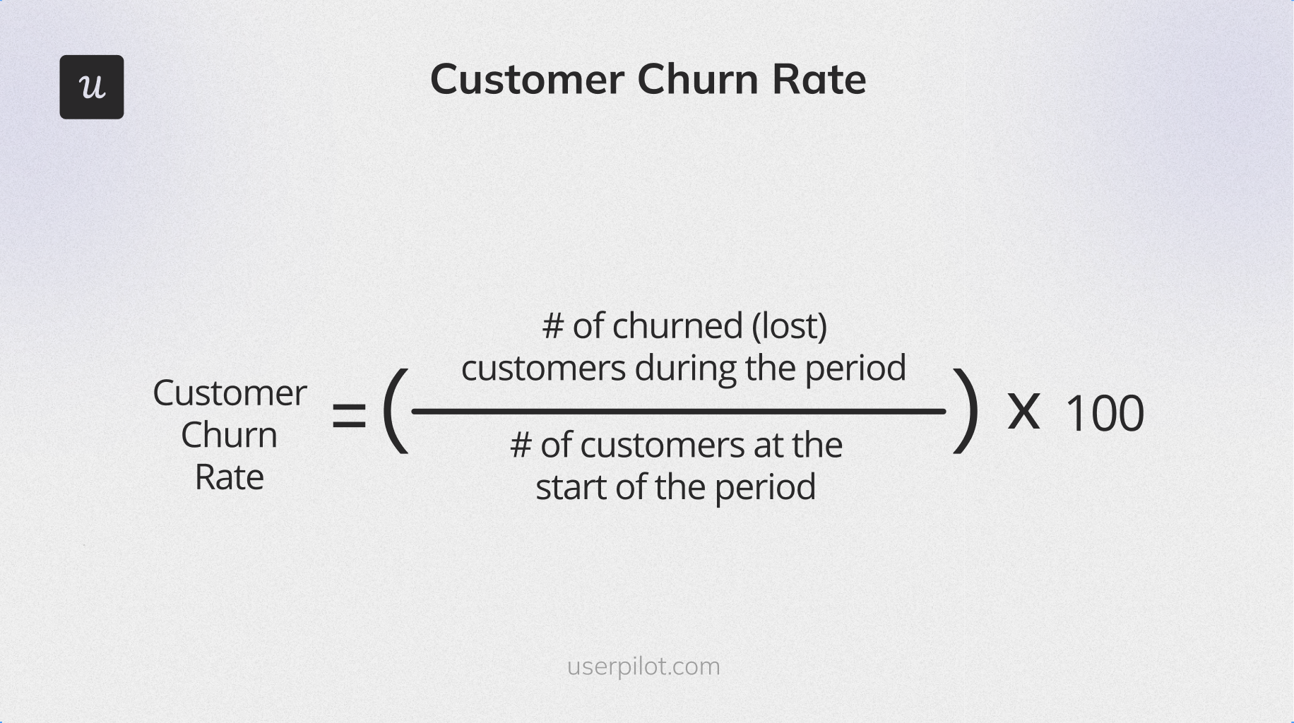 Customer churn rate formula