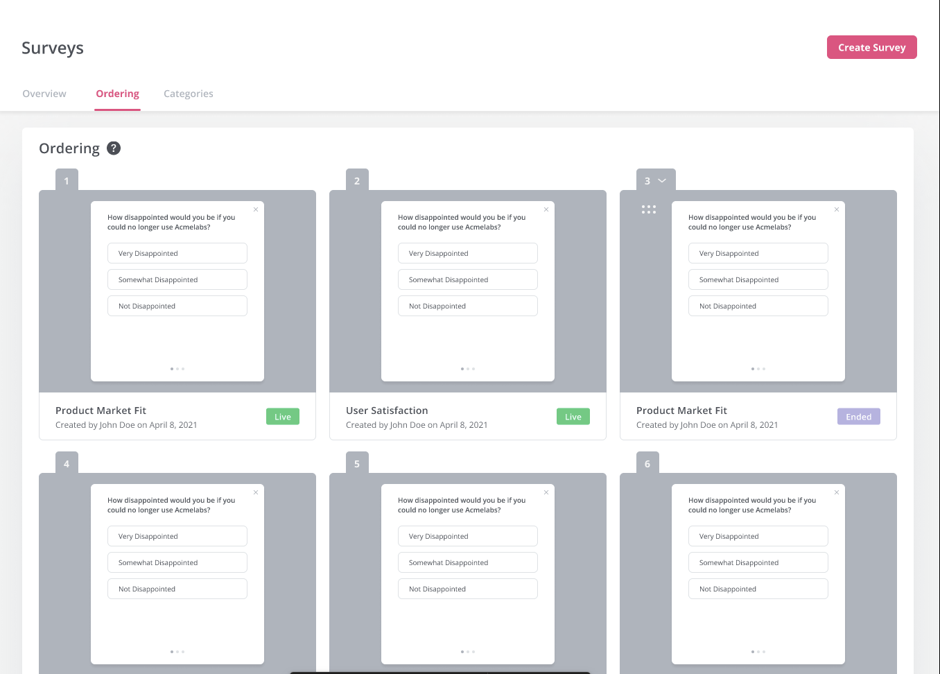 Userpilot survey templates