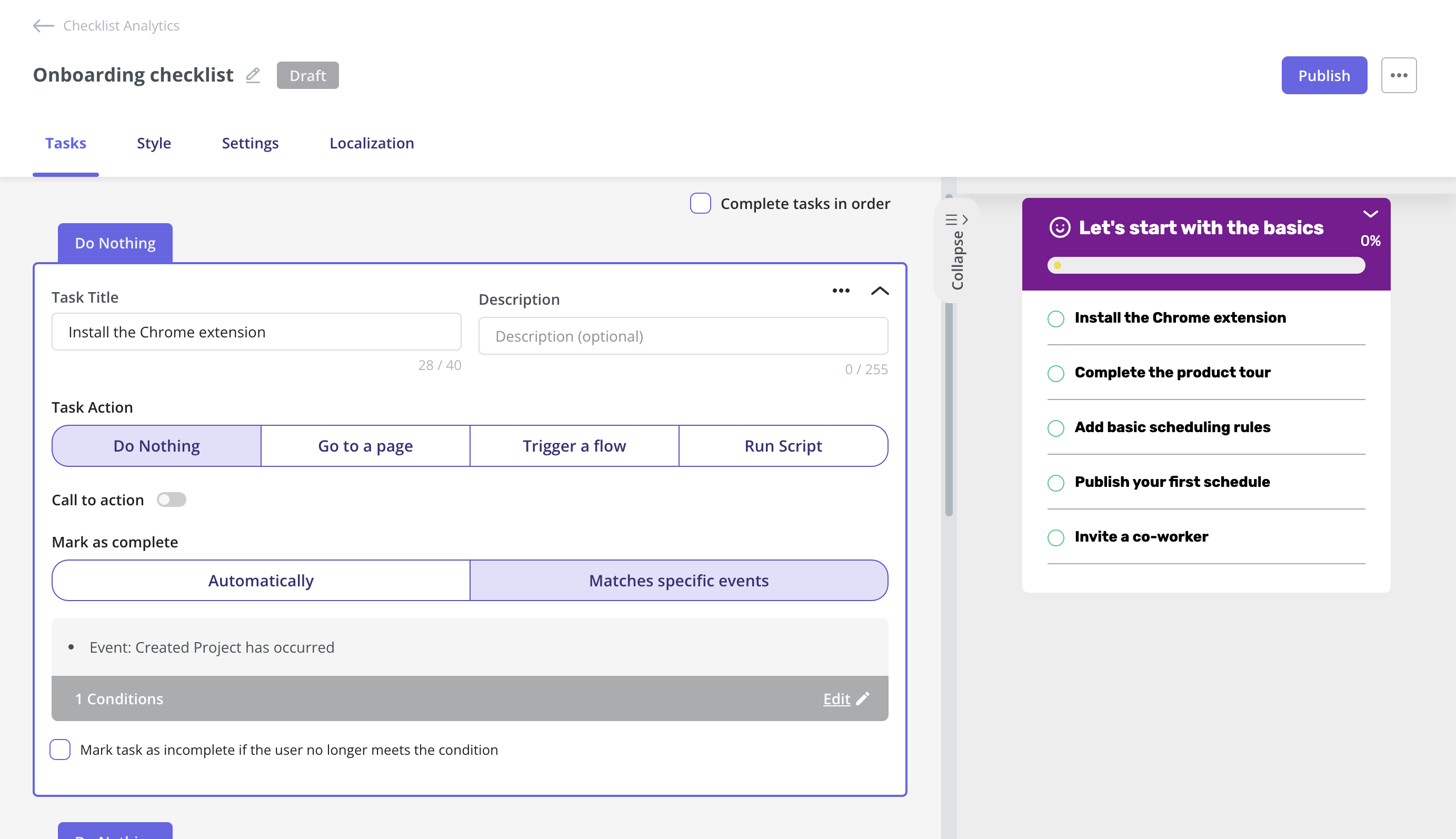 creating onboarding checklist 