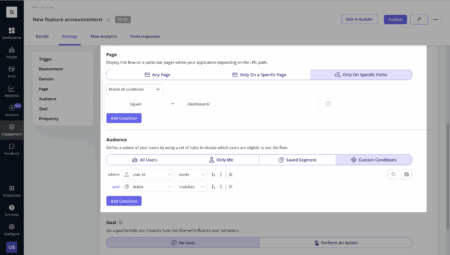 Dynamically triggering tooltips based on user's path in your app with Userpilot.