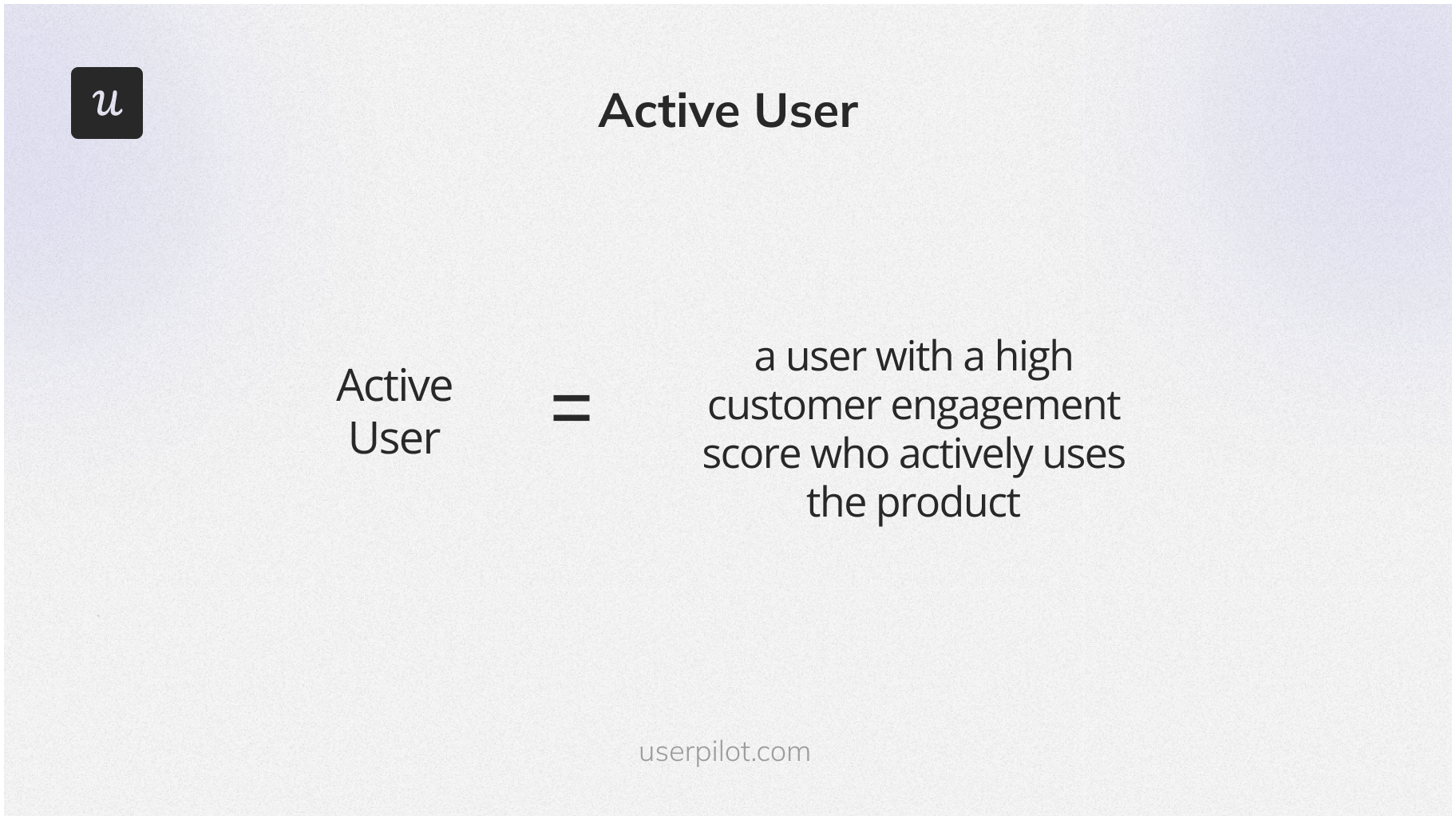 Active user definition