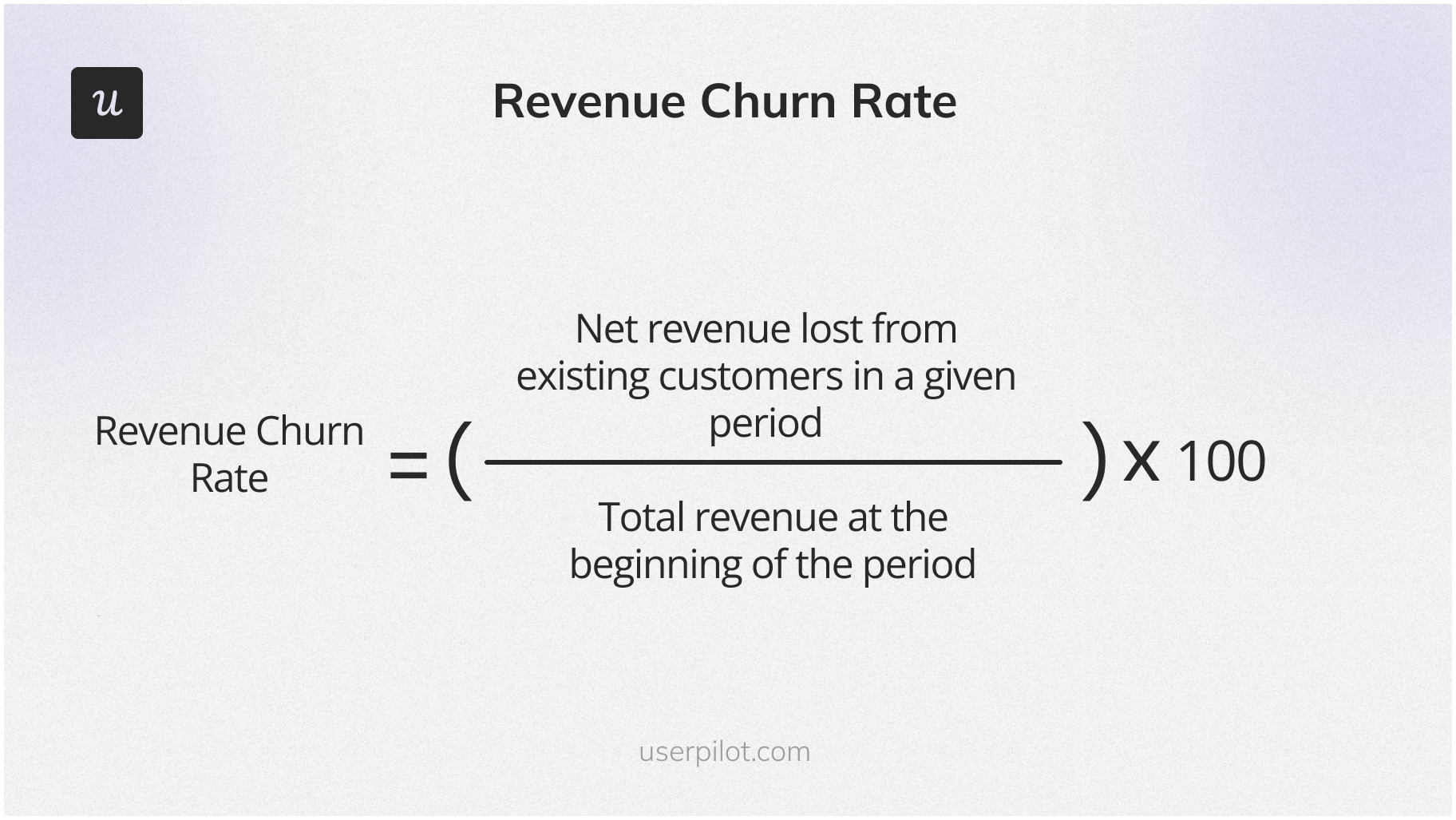 Revenue churn formula
