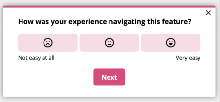 Customer Effort Score (CES) survey.