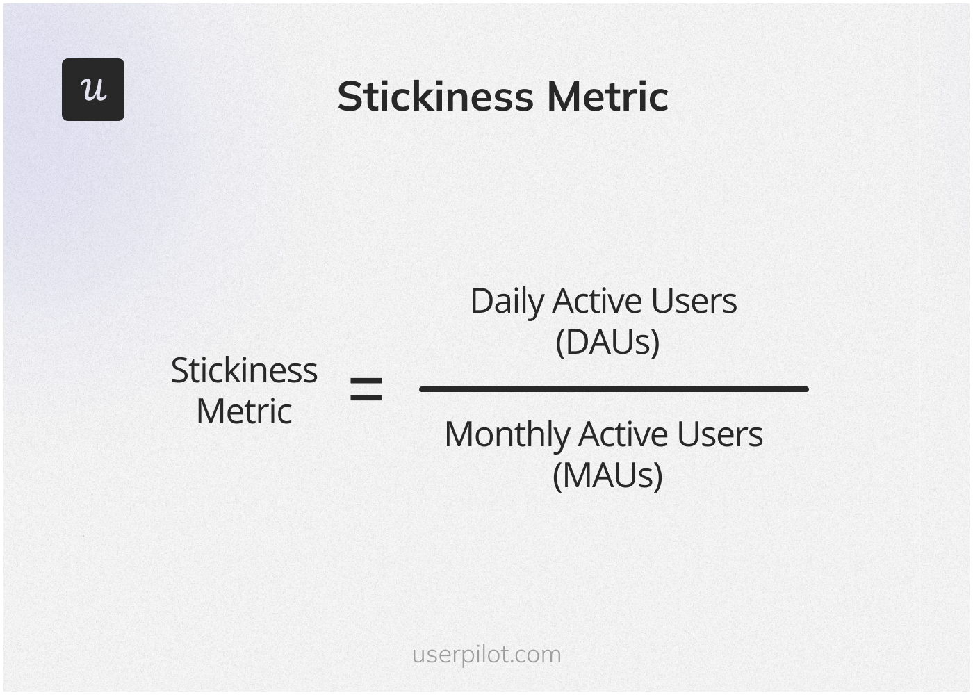 Product stickiness calculation
