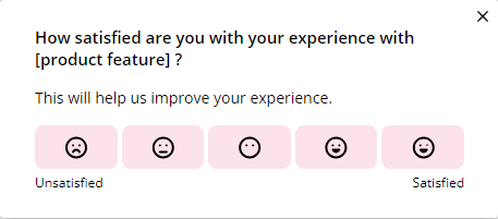 CSAT survey created with Userpilot