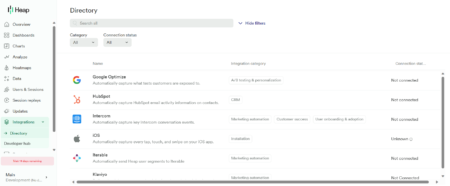 Integrations on Heap