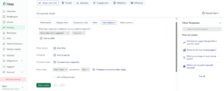 Usage tracking on Heap