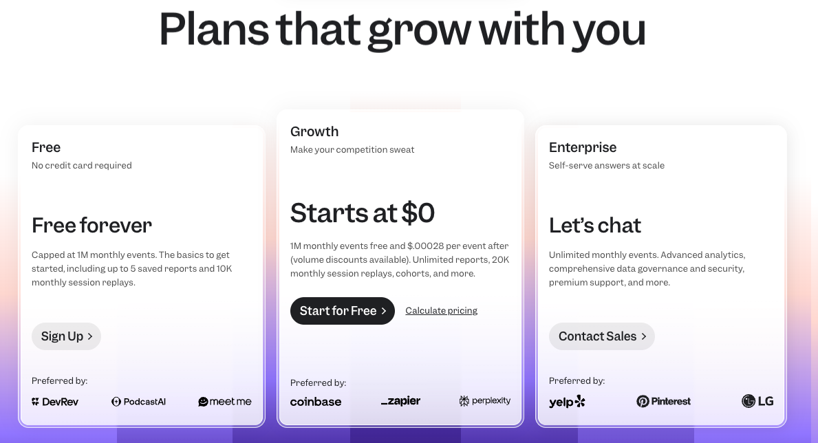 Mixpanel pricing