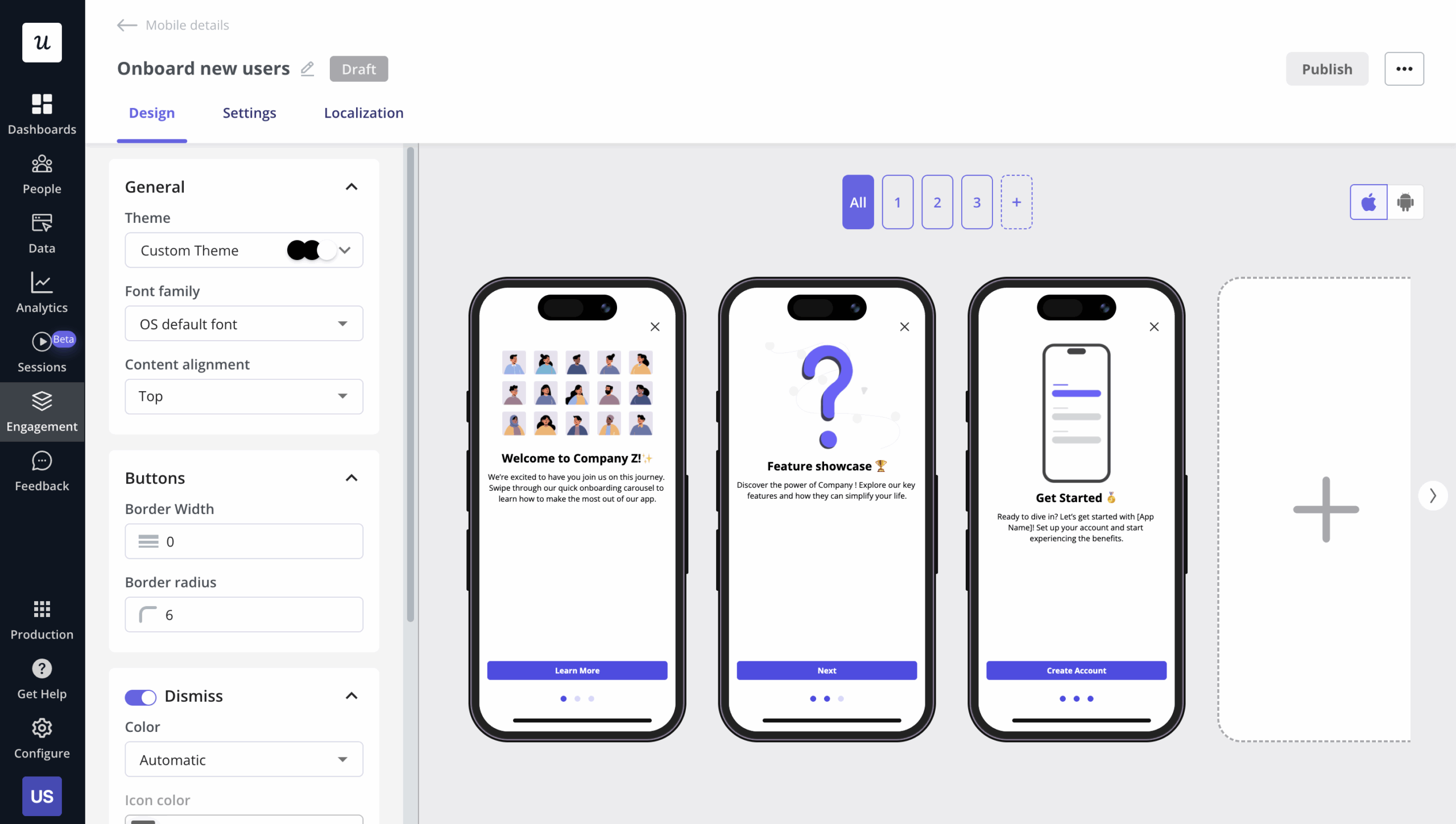 userpilot mobile carousel