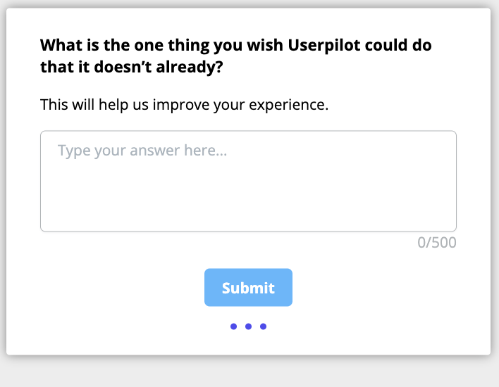 Create user feedback surveys code-free with Userpilot.