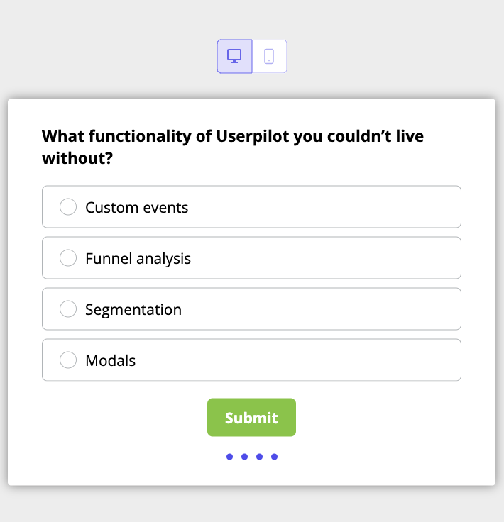 Identify the killer features of your app with an in-app survey