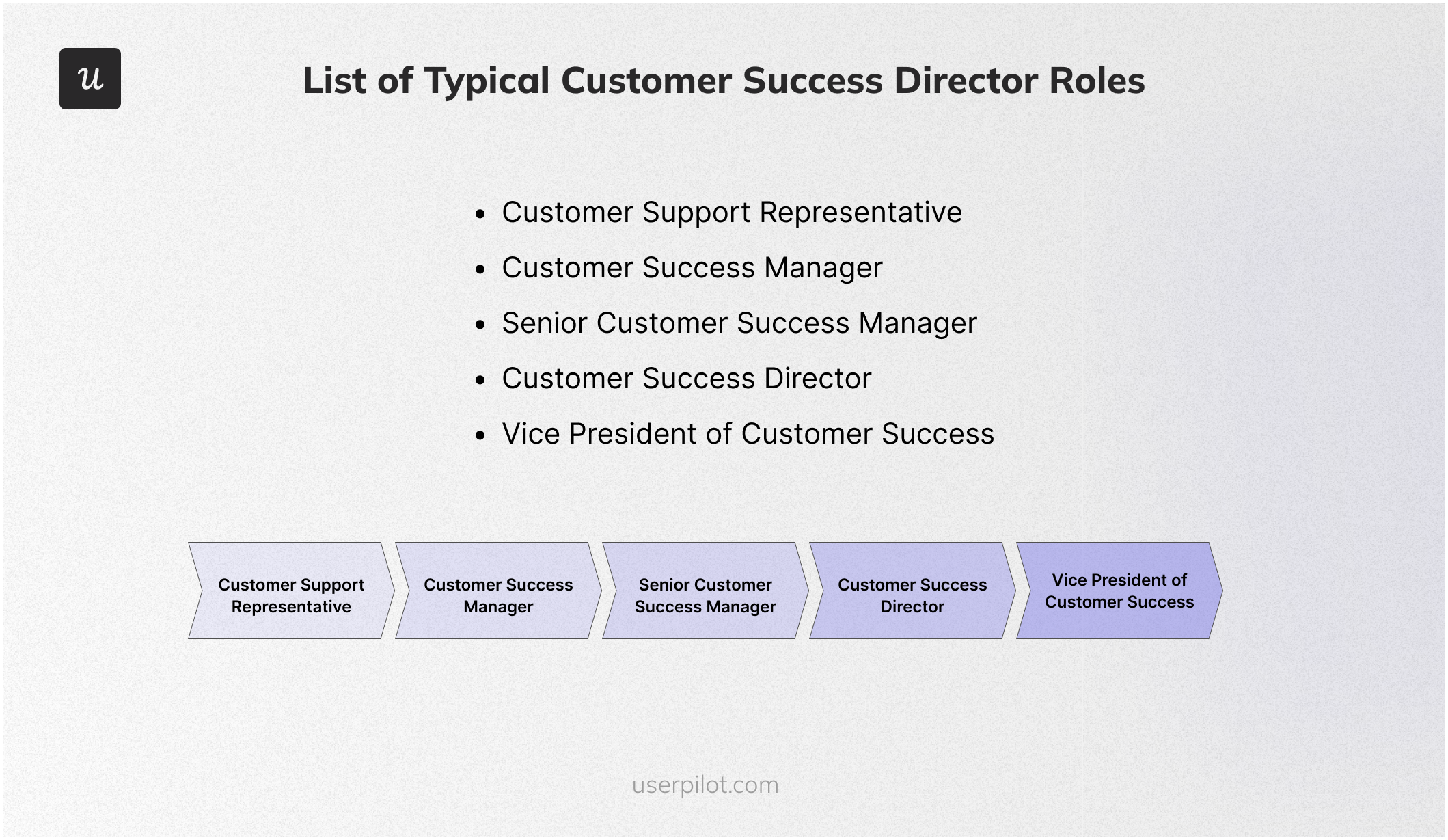 List of typical customer success director roles