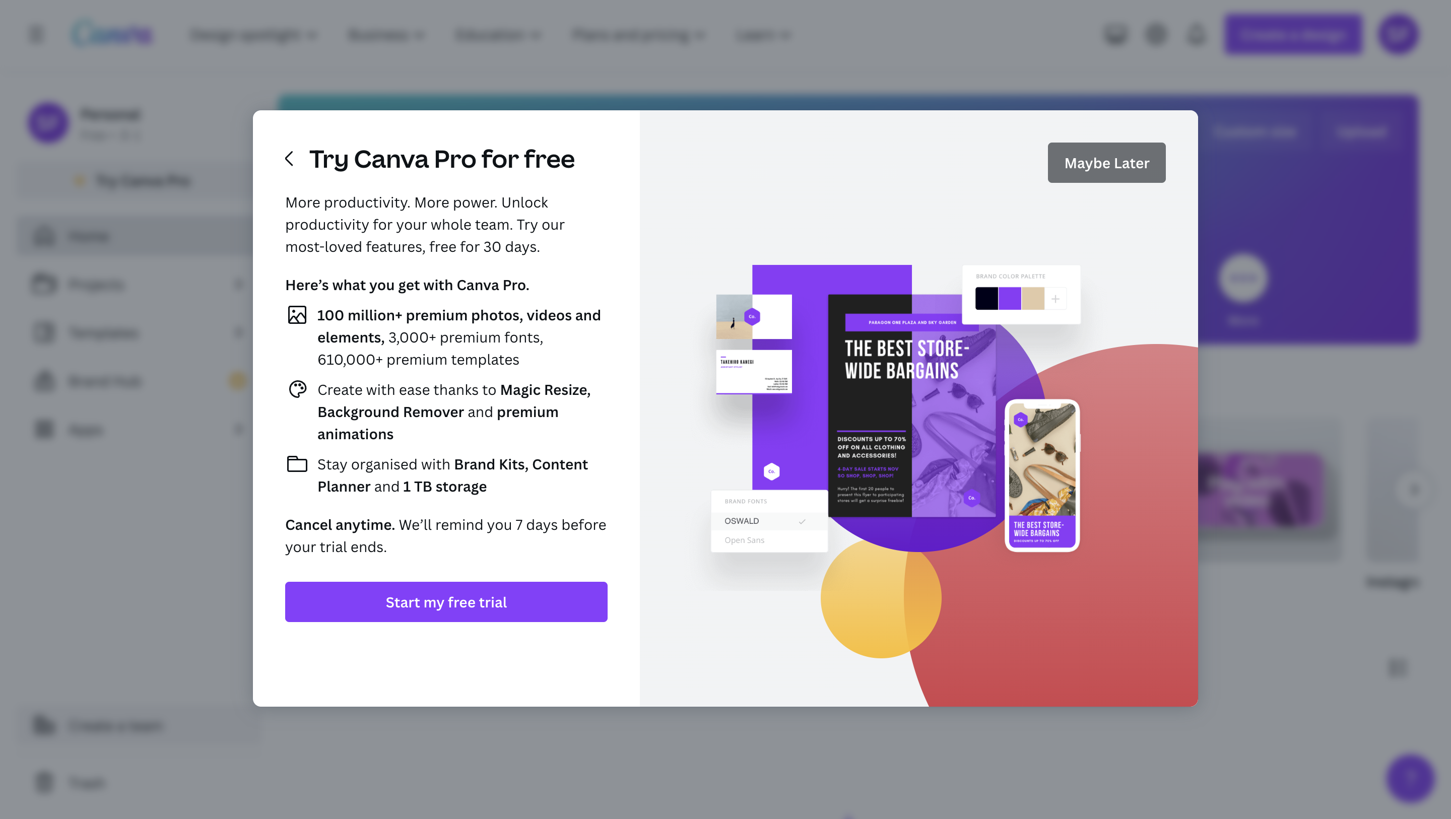 Product-led growth examples: Canva