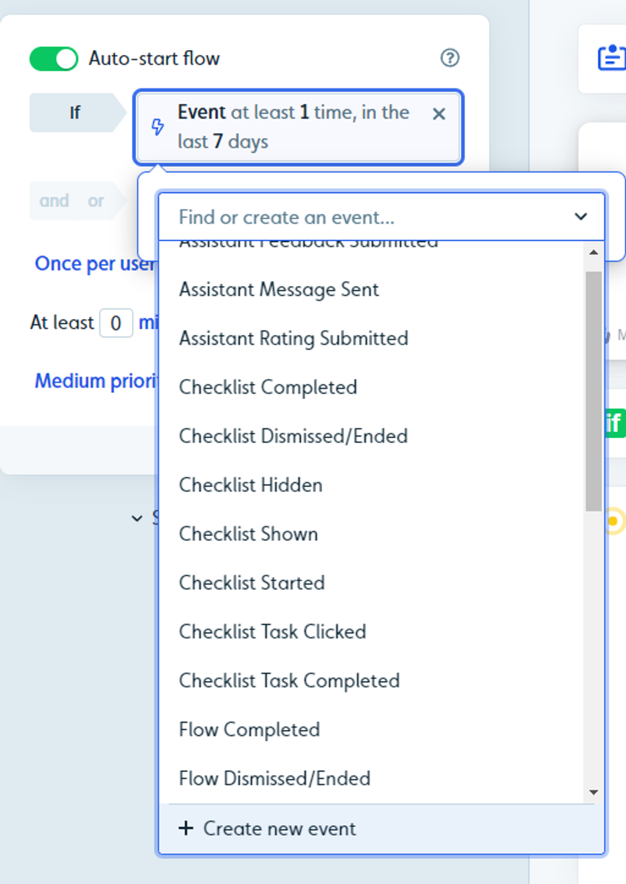 Trigger conditions in Userflow