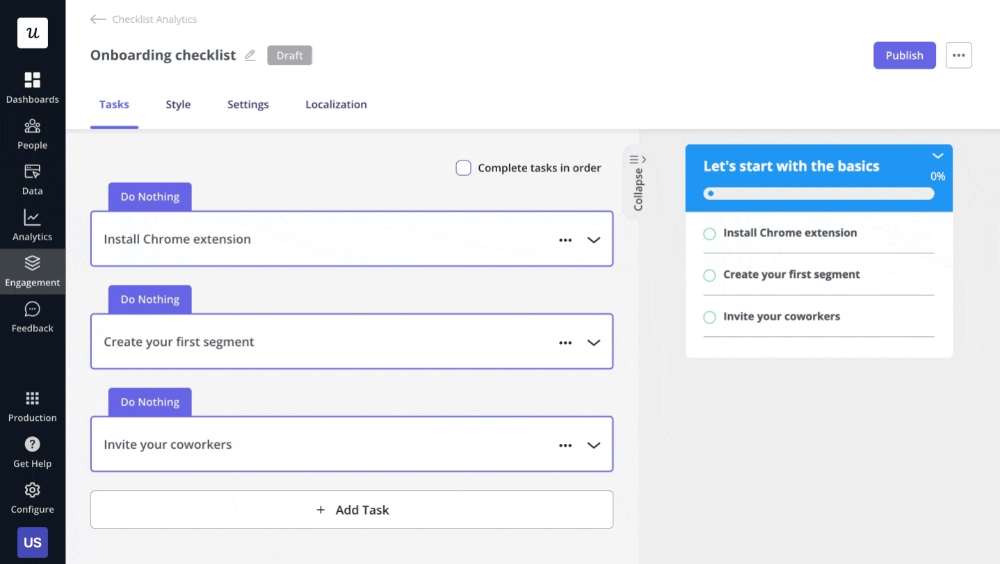 Userpilot checklist design example