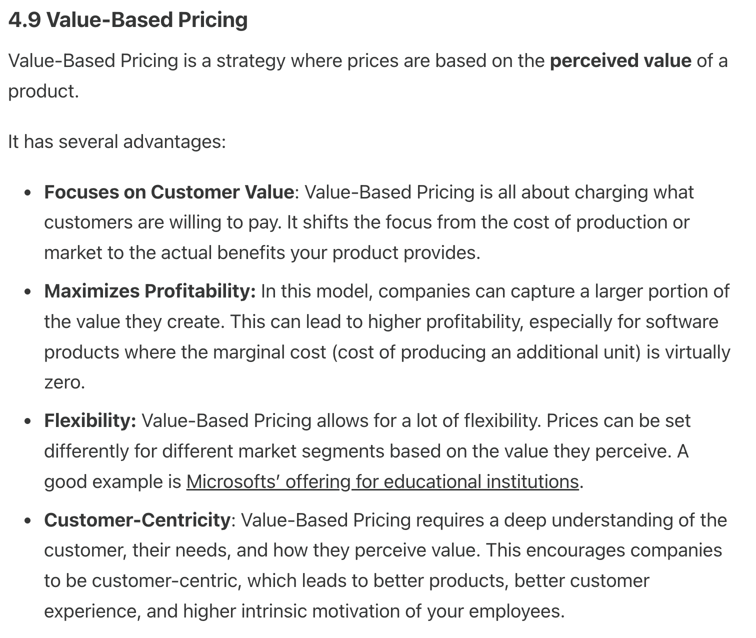 What is value-based pricing?