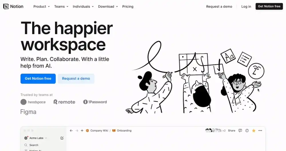 AI on Notion website