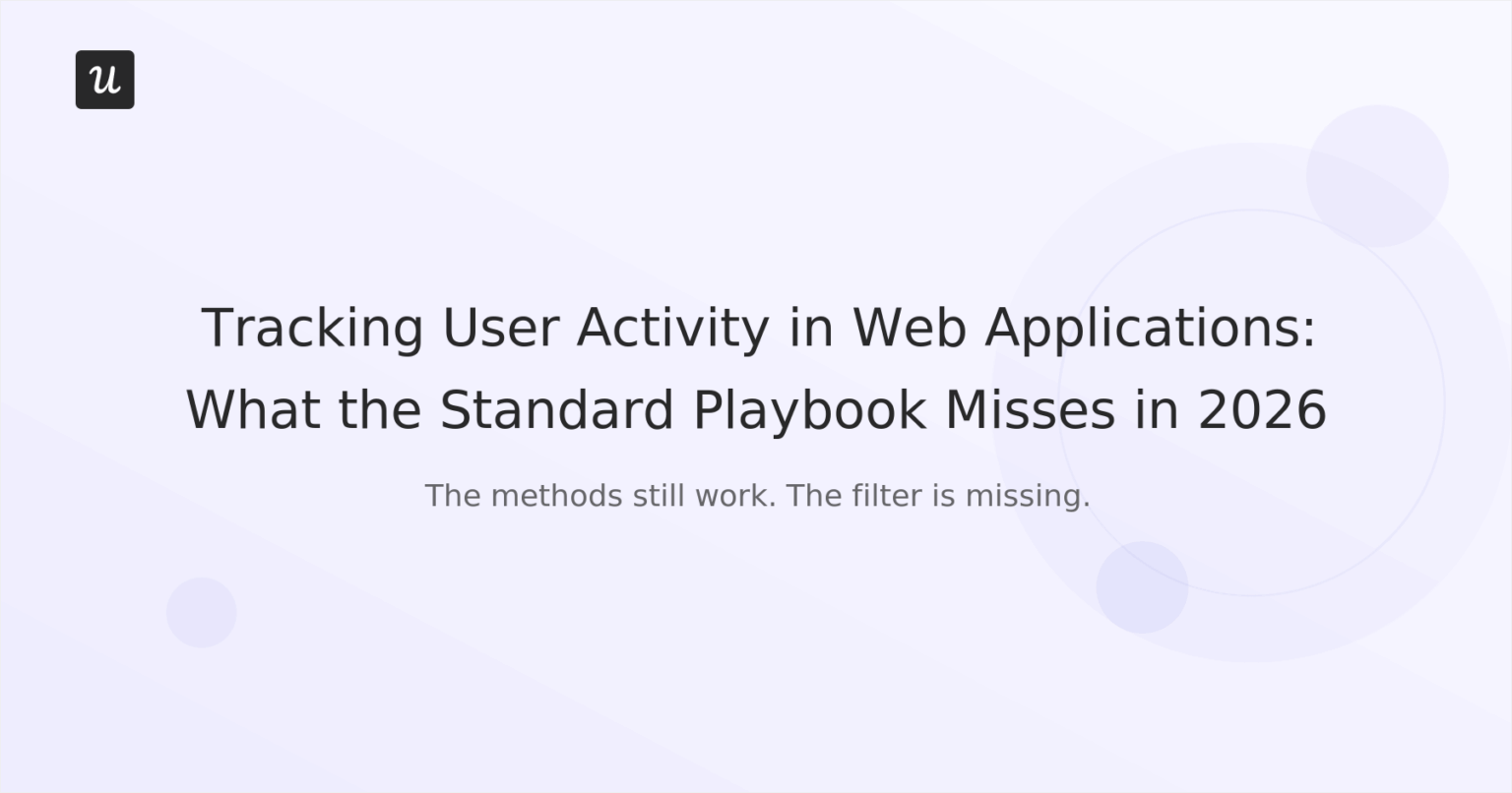 Tracking User Activity in Web Applications