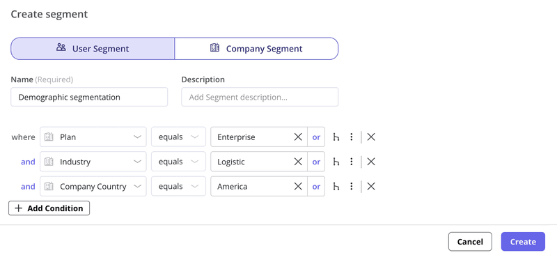 Segment audience in Userpilot for targeted feedback collection