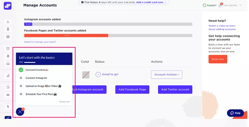 Activation checklist built with Userpilot