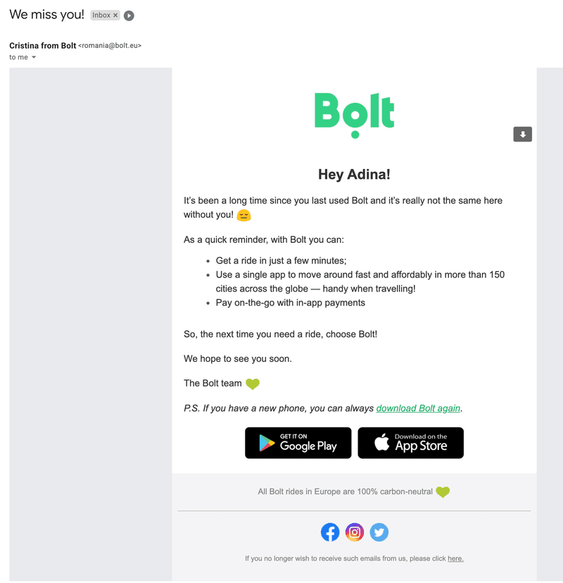 Bolt-showcases-benefits-in-email