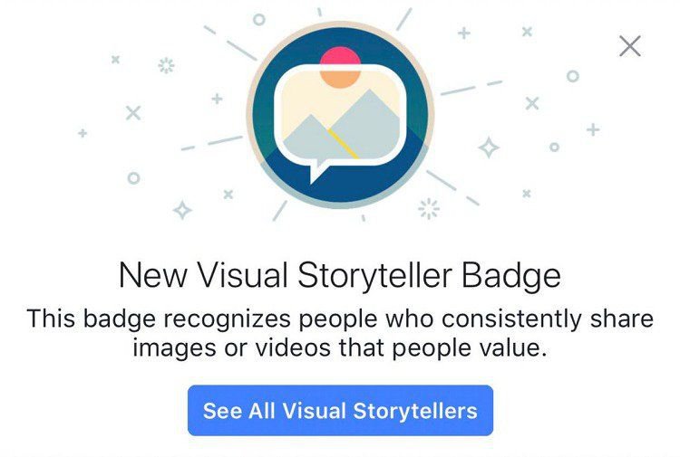 Facebook badge UI modal