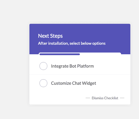 Kommunicate checklist built with Userpilot