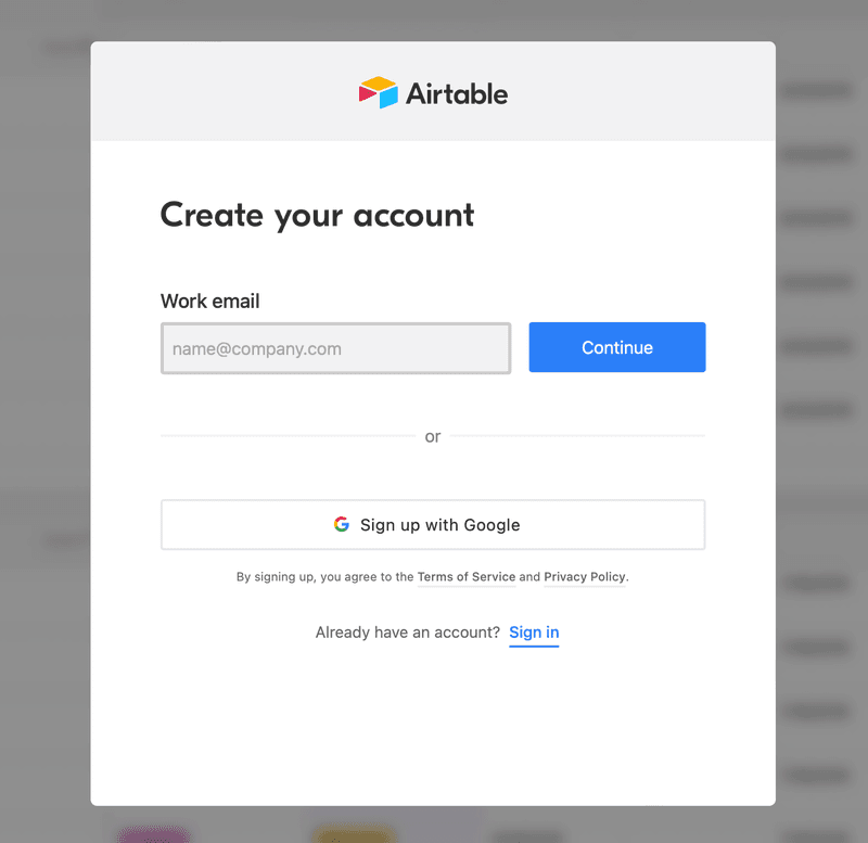 airtable customer-led growth vs product-led growth signup