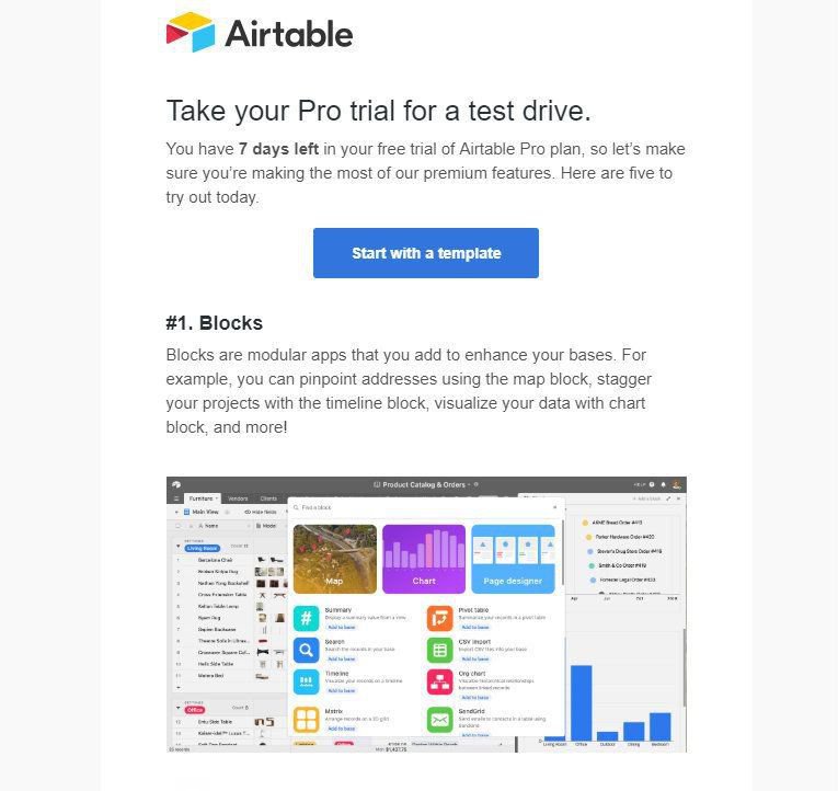 airtable upselling example